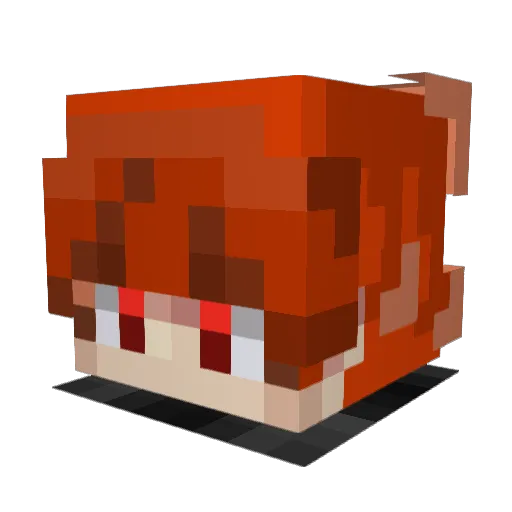Chorqus Minecraft avatar head, 3D render