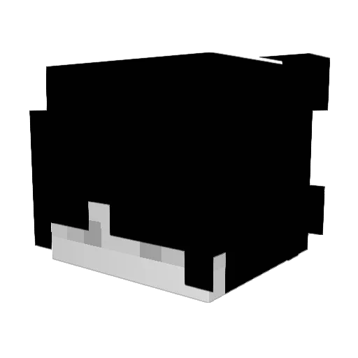 Chortusik Minecraft avatar head, 3D render
