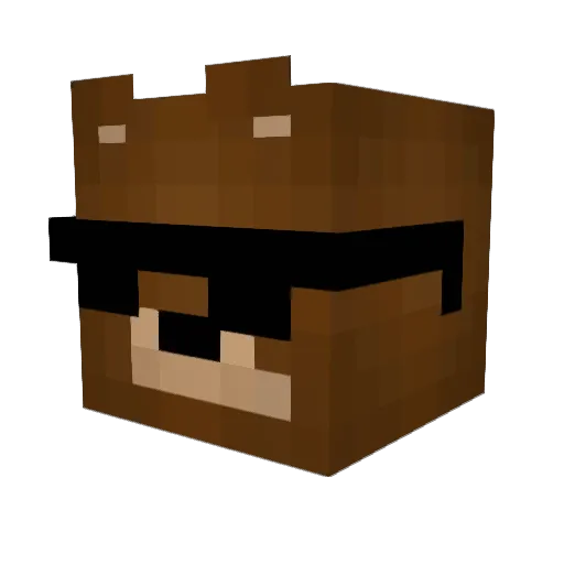 ChorudruX Minecraft avatar head, 3D render