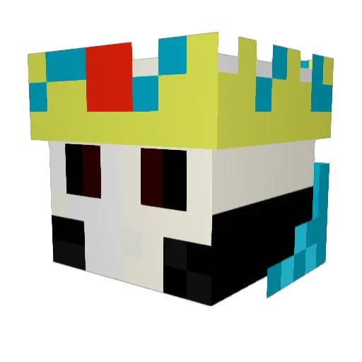 ChosenXP Minecraft avatar head, 3D render