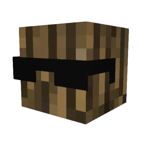 Chossang Minecraft avatar head, 3D render