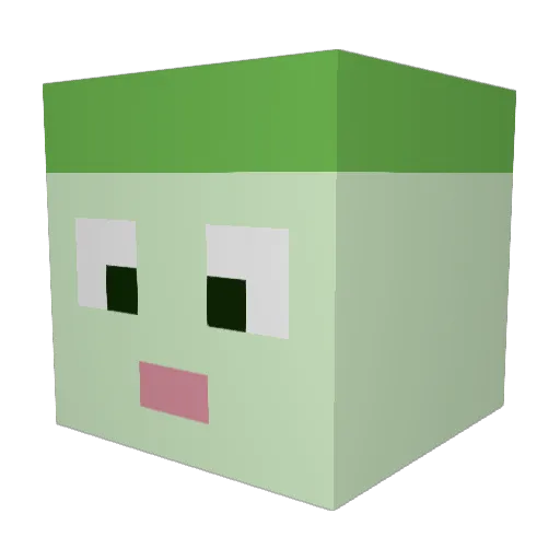ChosunMu Minecraft avatar head, 3D render