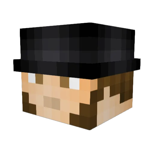 Chotoe Minecraft avatar head, 3D render