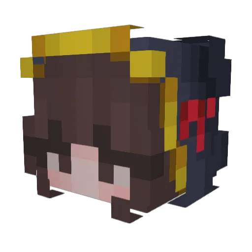 Chotsu Minecraft avatar head, 3D render