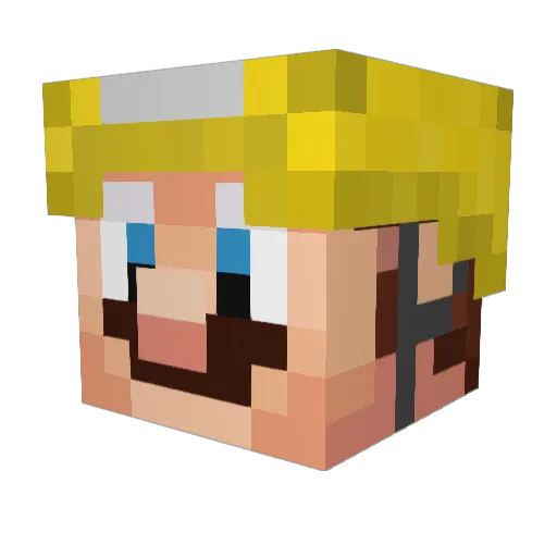 Choubakk Minecraft avatar head, 3D render
