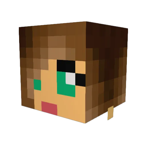 Choublan Minecraft avatar head, 3D render