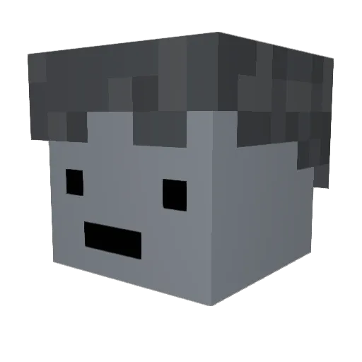 Choudur_ Minecraft avatar head, 3D render
