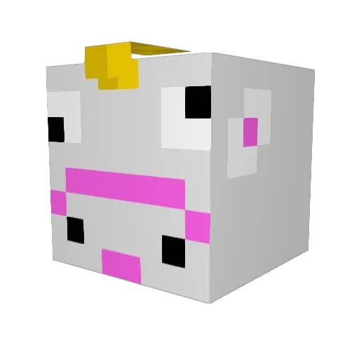 Choupette Minecraft avatar head, 3D render