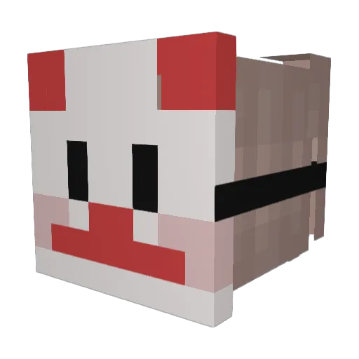 Choups_10 Minecraft avatar head, 3D render