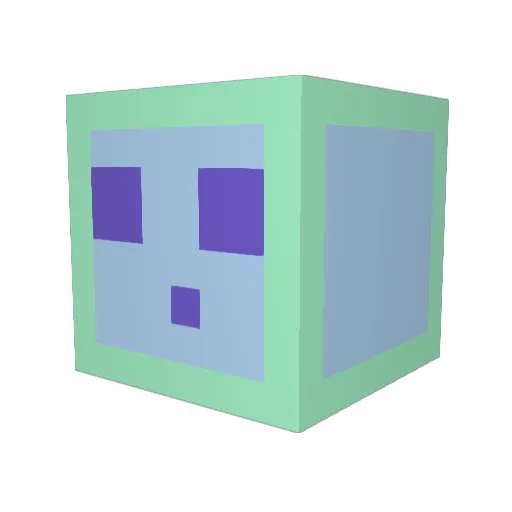 ChouxCreamLatte Minecraft avatar head, 3D render
