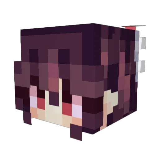 ChowMH Minecraft avatar head, 3D render