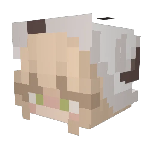 ChowTheCow Minecraft avatar head, 3D render