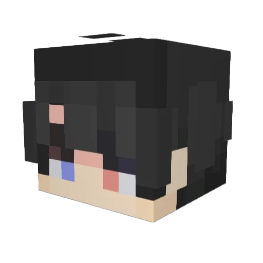 Chowchi Minecraft avatar head, 3D render