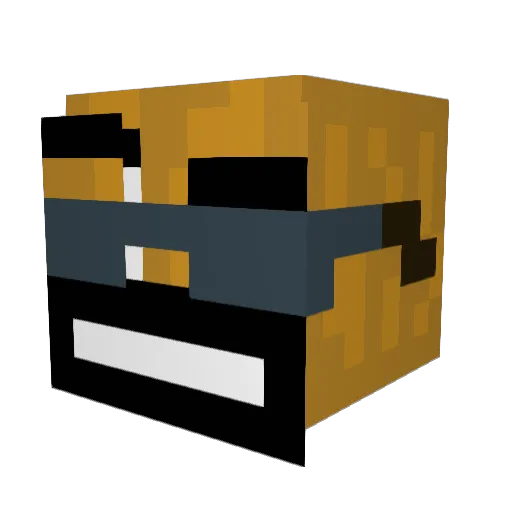 Chowdry Minecraft avatar head, 3D render