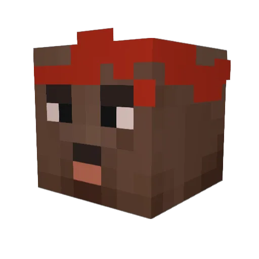 Chowsuibou Minecraft avatar head, 3D render