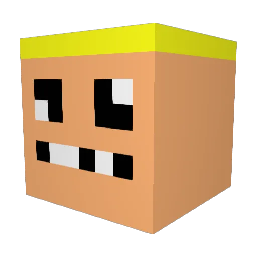 Chozza7 Minecraft avatar head, 3D render