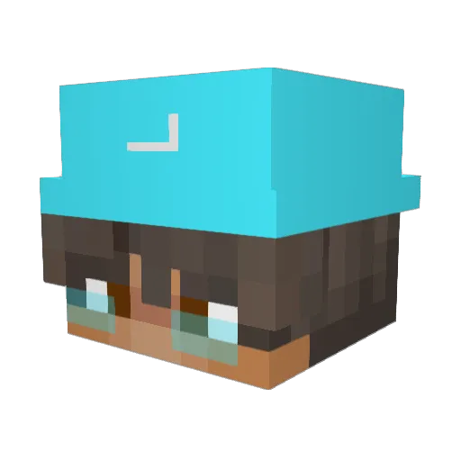 ChqT_T Minecraft avatar head, 3D render