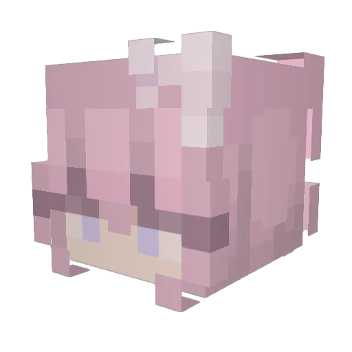Chqm11 Minecraft avatar head, 3D render