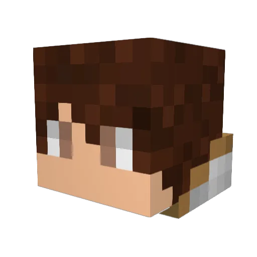 Chr0n0sGaming Minecraft avatar head, 3D render