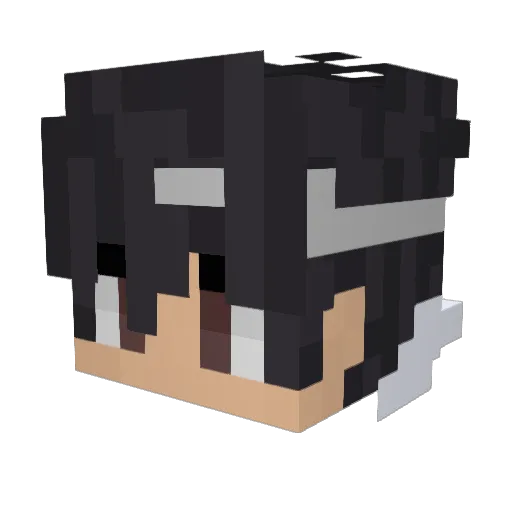 Chr0tix Minecraft avatar head, 3D render