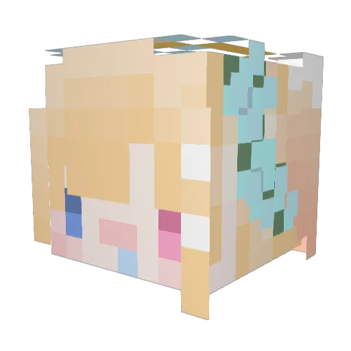 ChrLiLsty_ Minecraft avatar head, 3D render