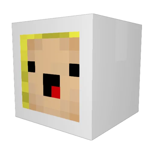 ChrVeje Minecraft avatar head, 3D render