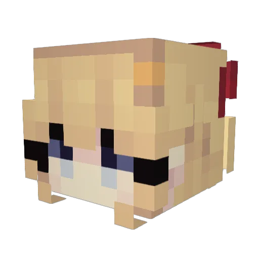 Chrax Minecraft avatar head, 3D render