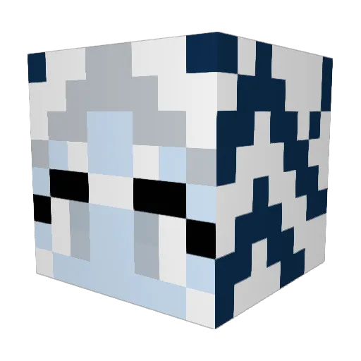 Chrayla Minecraft avatar head, 3D render