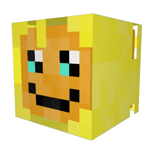 Chreefa Minecraft avatar head, 3D render