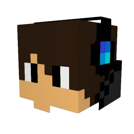 Chri129 Minecraft avatar head, 3D render