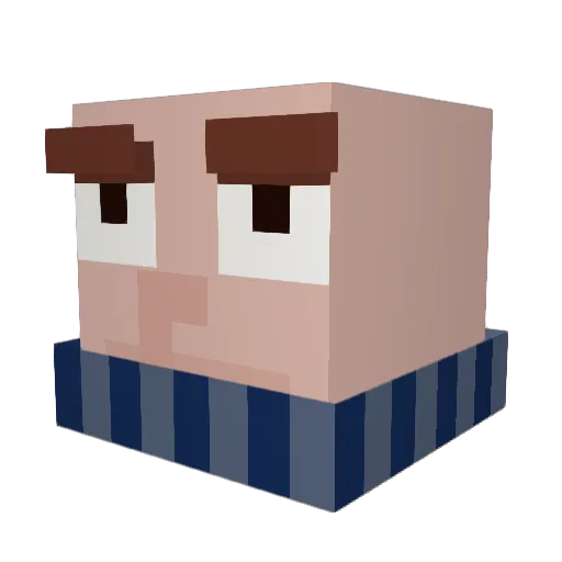 Chri63e1 Minecraft avatar head, 3D render