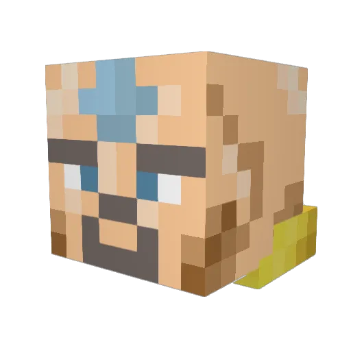 Chri694j Minecraft avatar head, 3D render