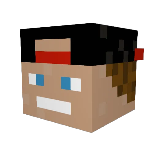 Chrider Minecraft avatar head, 3D render