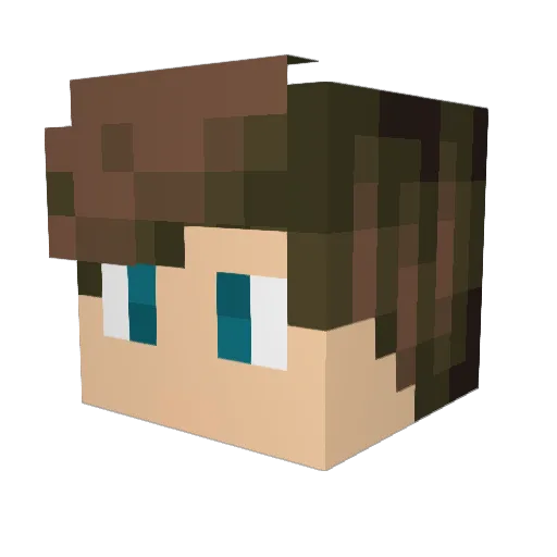 ChriistC Minecraft avatar head, 3D render