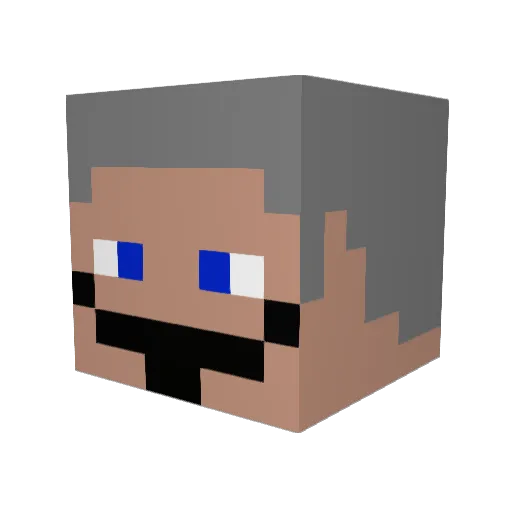 ChrillerXD09 Minecraft avatar head, 3D render