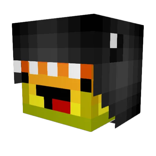Chrillix Minecraft avatar head, 3D render