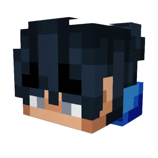 Chris07hd Minecraft avatar head, 3D render