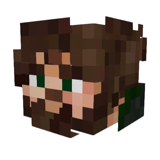 Chris2099spidr Minecraft avatar head, 3D render