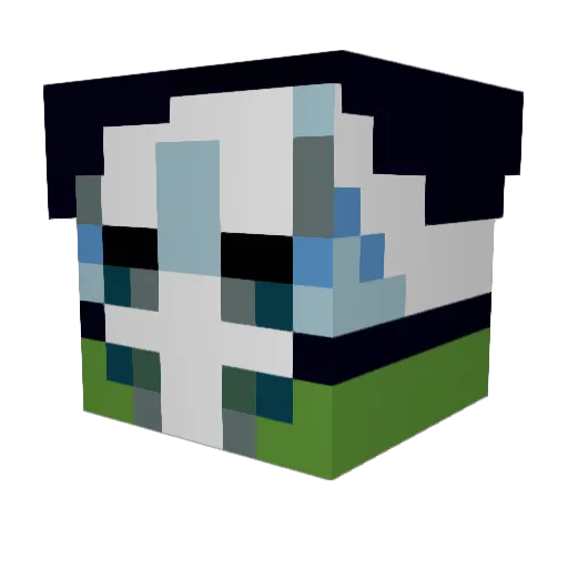 Chris2balls Minecraft avatar head, 3D render