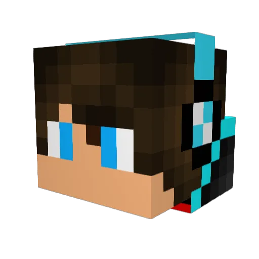 Chris560 Minecraft avatar head, 3D render