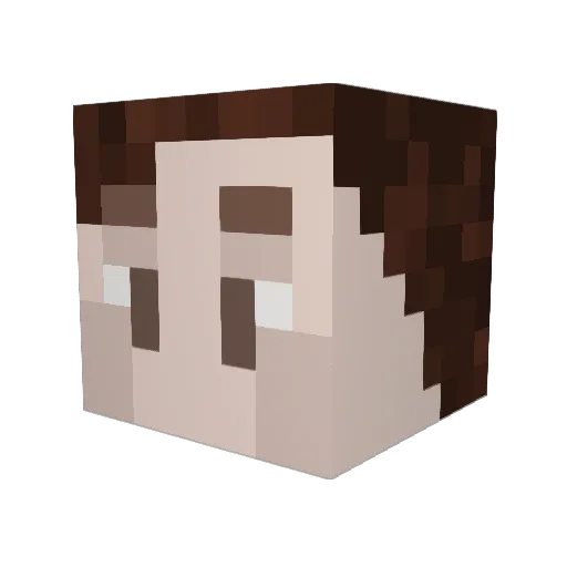 Chris6113 Minecraft avatar head, 3D render