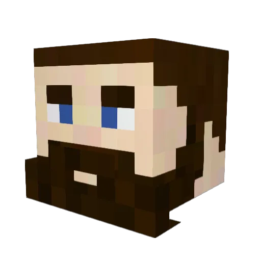 Chris743 Minecraft avatar head, 3D render