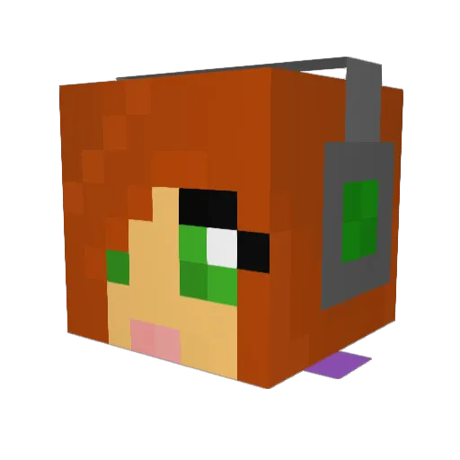 ChrisBazZe Minecraft avatar head, 3D render