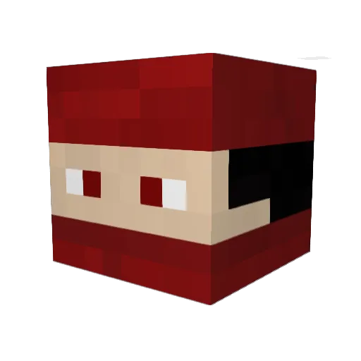 ChrisBixler Minecraft avatar head, 3D render
