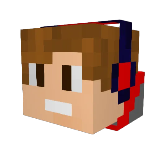ChrisBolt7 Minecraft avatar head, 3D render