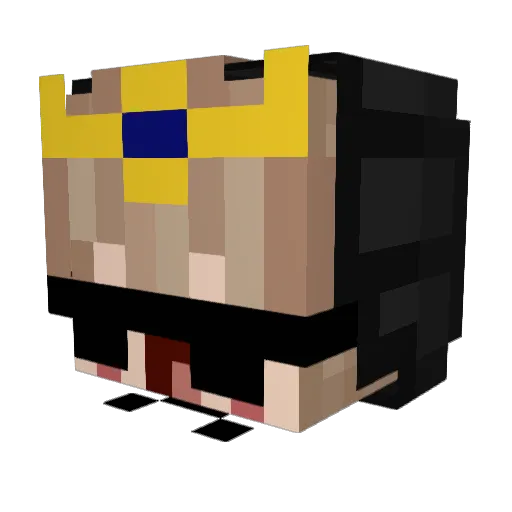 ChrisBraaap Minecraft avatar head, 3D render