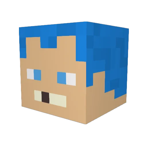 ChrisCoel Minecraft avatar head, 3D render