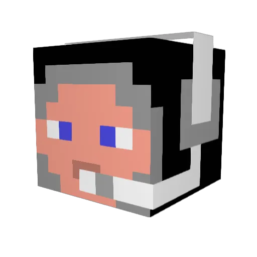 ChrisCookieLP Minecraft avatar head, 3D render