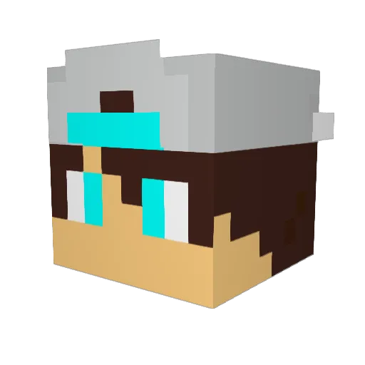 ChrisFingerton Minecraft avatar head, 3D render