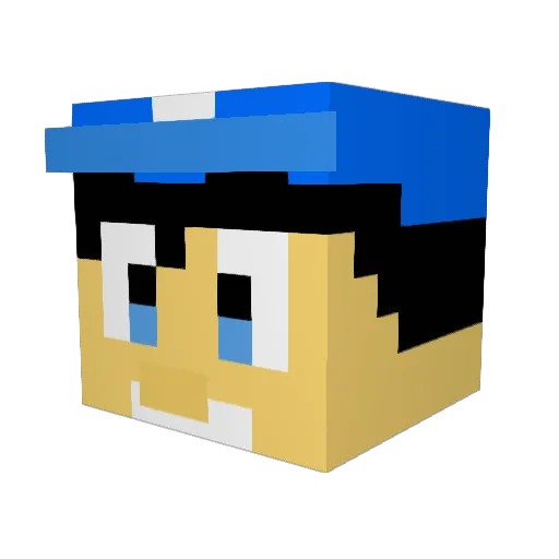 ChrisGamezStuff Minecraft avatar head, 3D render